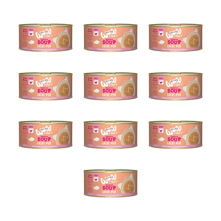 Zestaw 10x WOW CAT Suppe mit Lachs - zupa dla kota z łososiem 70g