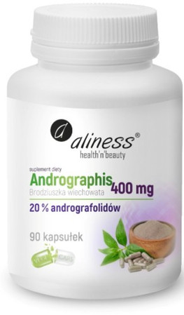 Zestaw 2x Aliness Andrographis 400 mg (20%) 90 kaps.