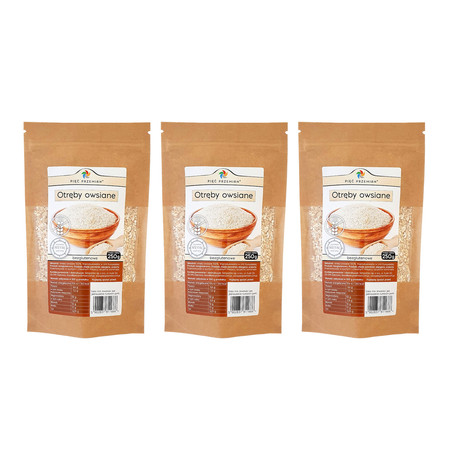 Zestaw: 3x PIĘĆ PRZEMIAN Otręby owsiane bezglutenowe 250g