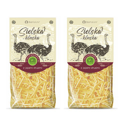 Zestaw: 2x MAKARON (Z JAJAMI STRUSIMI) KRAJANKA BIO 250 g - BARTOLINI (SIELSKA KLUSKA)