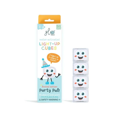 Glo Pals, Kostki sensoryczne świecące w wodzie - Party Pal, 4 szt.