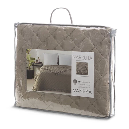 NARZUTA VANESA 170 X 210 CM CIEMNOBEŻOWY