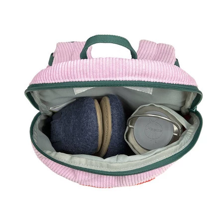 Lassig Plecak do przedszkola dla przedszkolaka sztruks Little Gang Rainbow lilac