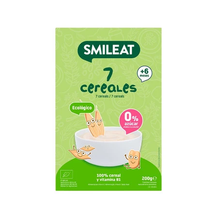Smileat, BIO Kaszka dla niemowląt 7 zbóż 6m+, 200g