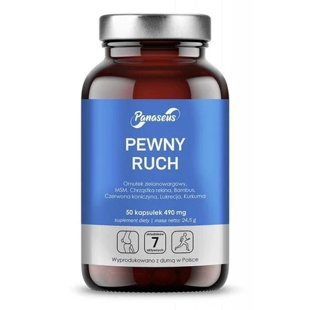 Panaseus Pewny Ruch 490 mg 50 kap chrząstka rekina