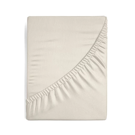 Prześcieradło z gumką, Jersey D91 90 x 200 x 25 cm, Beżowy