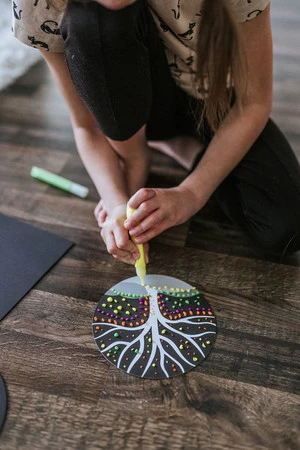 Janod Zestaw kreatywny Malowanie kropkami Dots painting I love creativity 8+