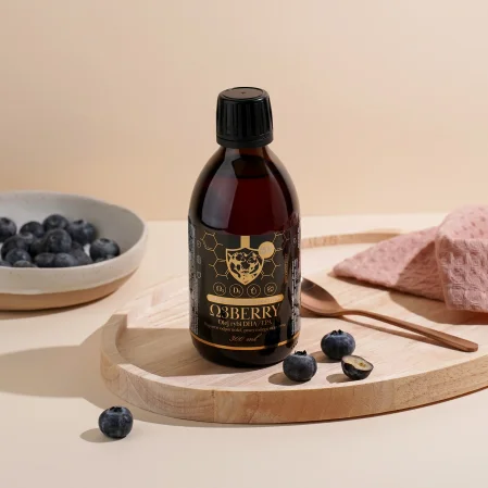 Powerful Brand Omega 3 kwasy tłuszczowe DHA i EPA 300ml smak czarna porzeczka
