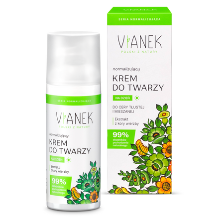 Vianek, Normalizujący krem do twarzy na dzień, 50 ml