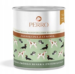 Perro Jagnięcina z cukinią dla szczeniąt  - Karma mokra dla psa - 800 g