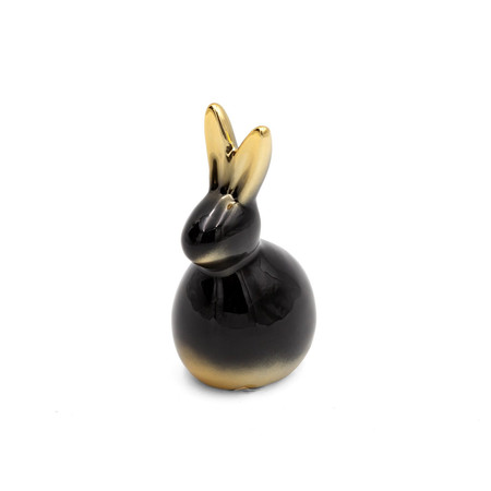 Ozdoba Wielkanocna, Figurka ceramiczna, kolor czarny, rozmiar 7 x 12 x 6 cm