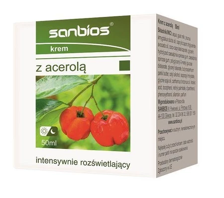 Sanbios Krem Z Acerolą 50 ml Nawilża i Ujędrnia