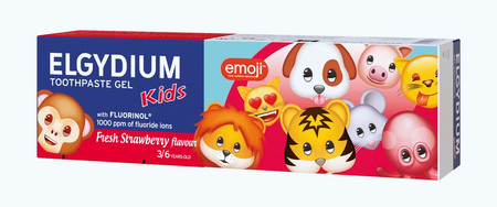 OTC ELGYDIUM PASTA DLA DZIECI EMOJI odświeżająca truskawka.50ml 3-6lat