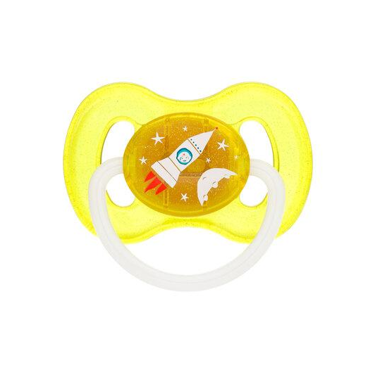 Canpol − Smoczek kauczukowy okrągły 0-6m 23/221 YELLOW − 1 szt.