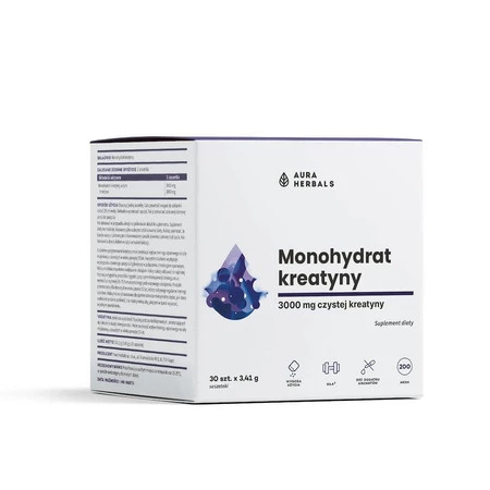 Aura Herbals Monohydrat Kreatyny 3000 mg - 3,41 g x 30 saszetek