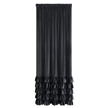 ZASŁONA GOTOWA CARLI NA TAŚMIE 140 X 250 CM CZARNY