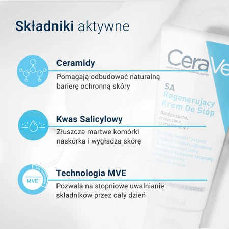 Cerave SA Regenerujący, krem do stóp – 88 ml