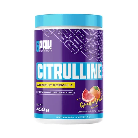 6PAK CITRULLINE odżywka przedtreningowa 450g smak grejpfruit