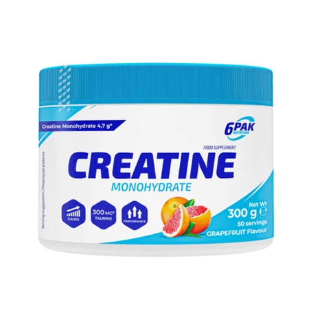 6PAK CREATINE MONOHYDRATE 300g JAR GRAPEFRUIT