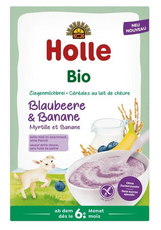 Holle Bio Kaszka Ryżowa Mleczna Jagodowo-Bananowa 200g
