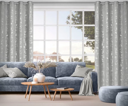 Zasłona gotowa Solana 140 x 250 cm, Srebrny