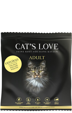 CAT'S LOVE Geflugel - sucha karma dla kota bez zbóż z drobiem (80g)