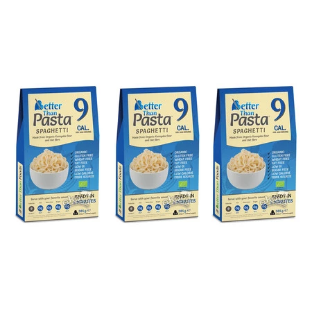 Zestaw 3x MAKARON (KONJAC TYPU NOODLE SPAGHETTI) BEZGLUTENOWY BIO 385 g - BETTER THAN FOODS