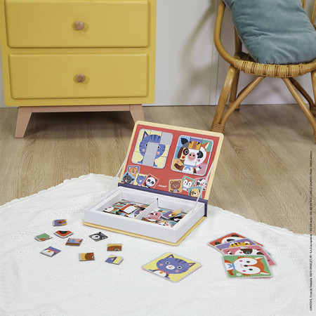 Janod Magnetyczna układanka Puzzle zwierzątka Magnetibook