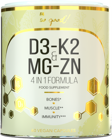 SO GOOD! Witamina D + K + Magnez + Cynk – kompleksowa formuła dla wsparcie kości 60 kaps.