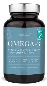 Nordbo, Omega-3 olej rybny z duńskiego pstrąga 120 kaps.