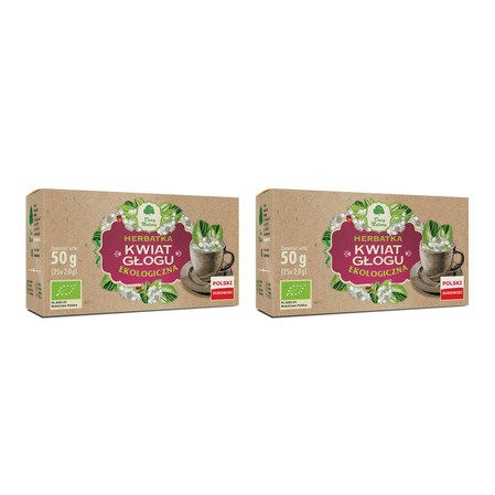 Zestaw: 2x Dary Natury − Kwiat głogu, herbatka fix BIO − 25 x 2 g