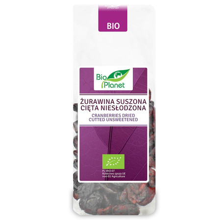ŻURAWINA SUSZONA NIESŁODZONA BIO 100 g BIO PLANET