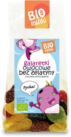 BIOMINKI Galaretki Owocowe Bez Żelatyny Bio 100g