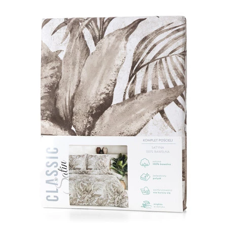 Komplet Pościeli Satynowej Spring 46 220 x 200 cm, Beżowy