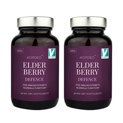 Zestaw: 2x Nordbo Elderberry Defence wsparcie odporności 60 kaps.