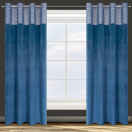ZASŁONA GOTOWA D91 AGNES 140 X 250 CM GRANATOWY