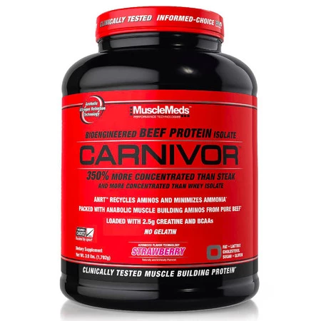 MuscleMeds Carnivor odżywka białkowa 1792 g smak truskawka