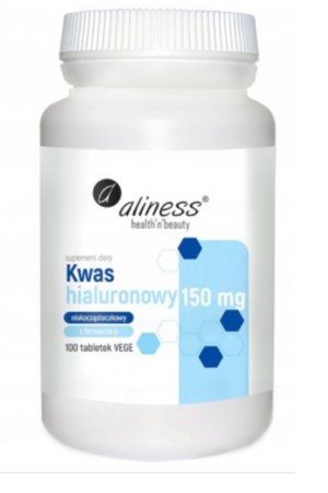 Aliness Kwas hialuronowy niskocząsteczkowy 150 mg x 100 tabletek vege