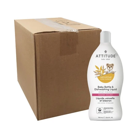 Attitude SENSITIVE HOME CLEANING, Płyn do mycia butelek i naczyń dla dzieci, bezzapachowy, 700 ml