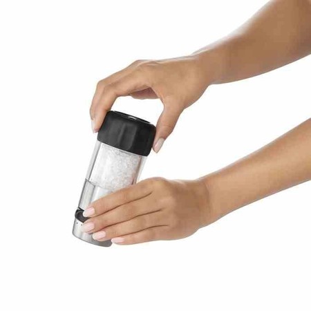 OXO-Młynek do soli stalowy, czarny, Good Grips