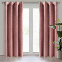ZASŁONA GOTOWA D91 ROSA 140 X 270 CM CIEMNORÓŻOWY