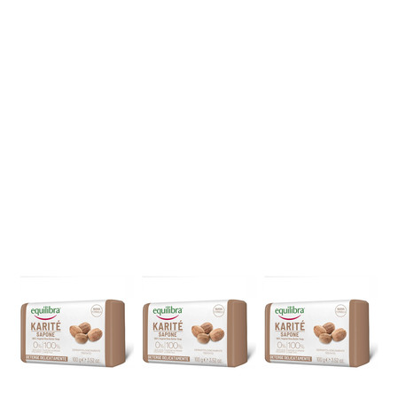 Zestaw: 3x Equilibra, Mydło z masłem shea, 100 g