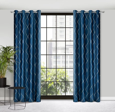 ZASŁONA DEKORACYJNA PIERRE CARDIN MARGO 140 X 250 CM GRANATOWY