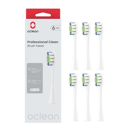 OCLEAN KOŃCÓWKI Professional Clean 6szt. BIAŁY P1C1 W06