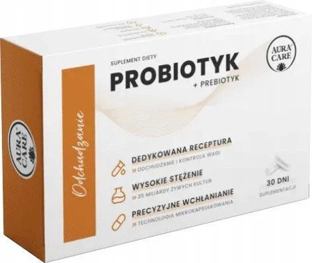 Aura Care Odchudzanie Probiotyk + Prebiotyk 35 mld CFU 30 kaps.