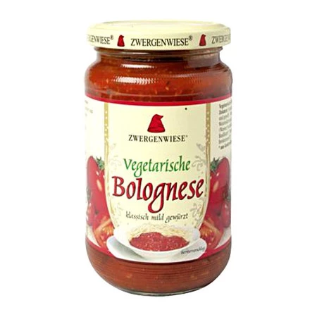 SOS WEGETARIAŃSKI BOLOGNESE BEZGLUTENOWY BIO 350 g - ZWERGENWIESE