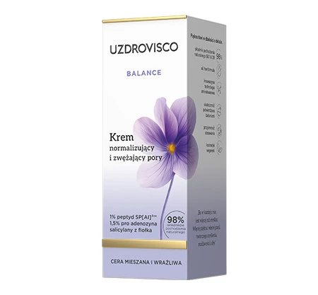 Uzdrovisco,Balance, Krem normalizujący i zwężający pory, 50 ml