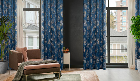 ZASŁONA GOTOWA GLORIA 140 X 250 CM GRANATOWY