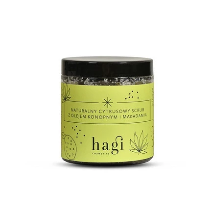 Hagi − Naturalny scrub do ciała z olejem konopnym i makadamia − 280 g  
