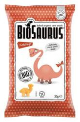 BioSaurus − Chrupki kukurydziane Dinozaury o smaku ketchupowym bezgl. BIO − 30 g
